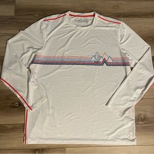 Gerry White Long Sleeve Outdoor Tee Base Layer Sun Protection Men’s XXL Stripes